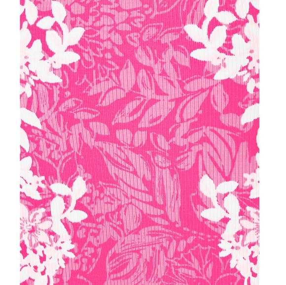 LILLY PULITZER Mick Square Neck Ribbed Dress In Roxie Pink Shadow Dancer - Picture 13 of 14